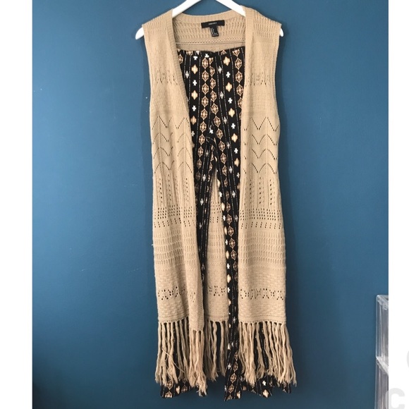 Forever 21 Pants - 2 ITEMS Festival Bellbottom Pants + Fringe Vest